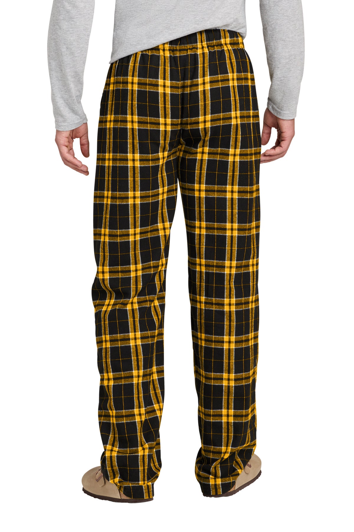 District Flannel Pocket Pant - Black/ Gold - back
