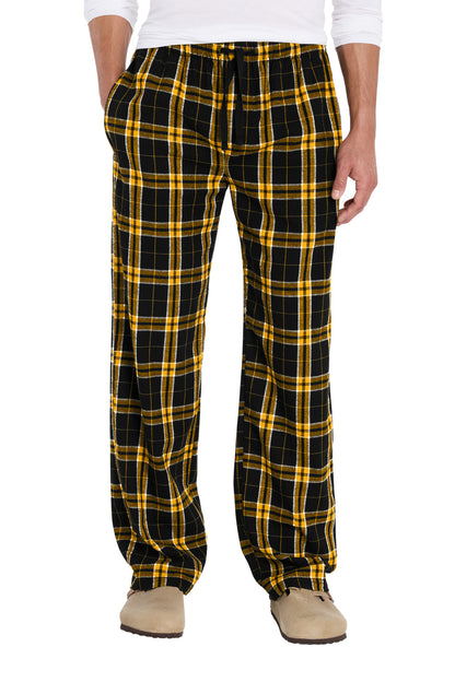 District Flannel Pocket Pant - Black/ Gold - front