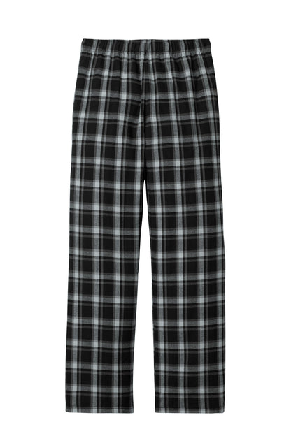 District Flannel Pocket Pant - Black/ Grey Dress Plaid - flat back