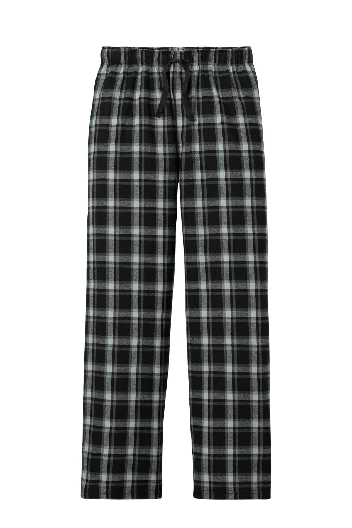District Flannel Pocket Pant - Black/ Grey Dress Plaid - flat front