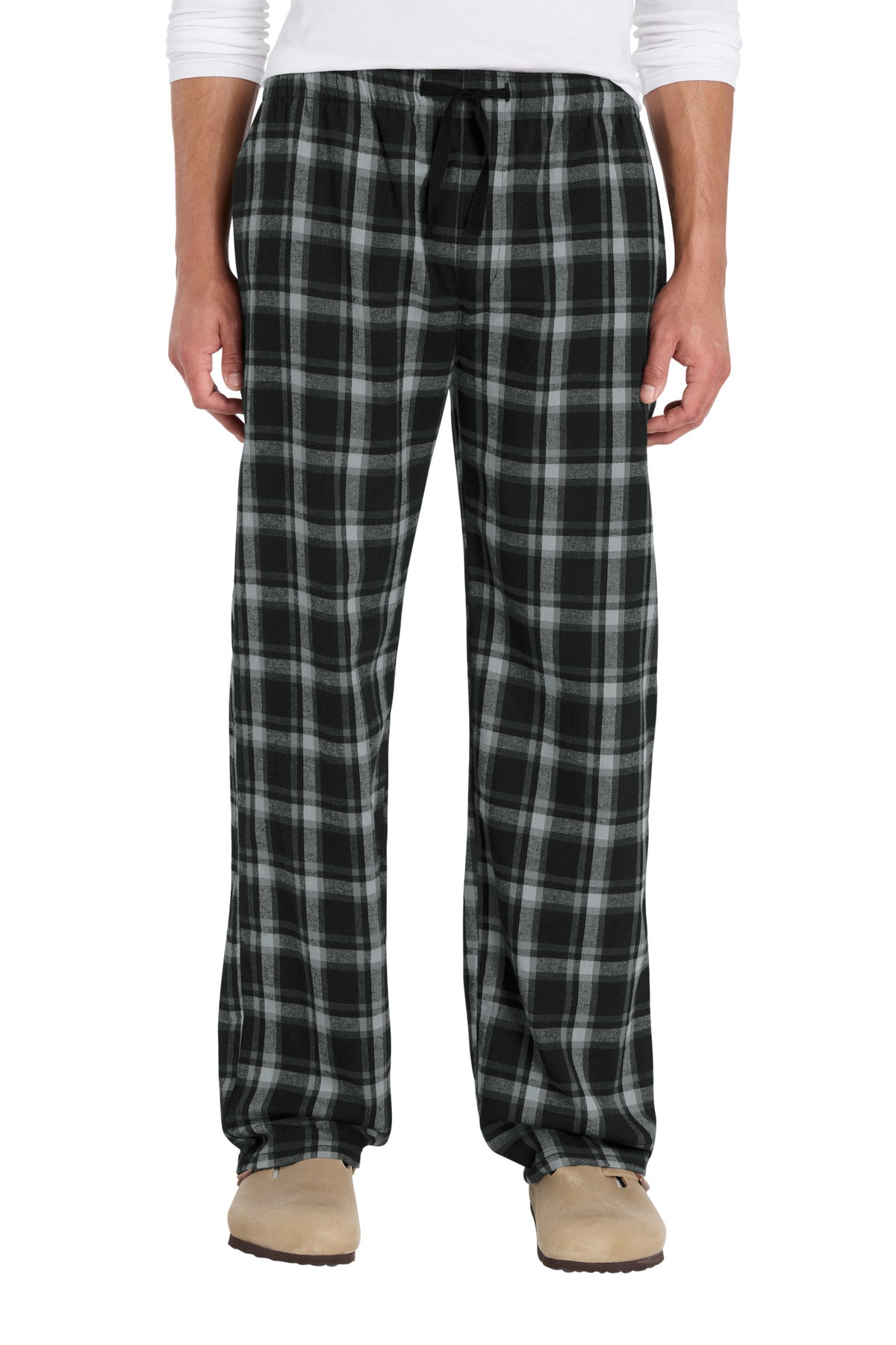 District Flannel Pocket Pant - Black/ Grey Dress Plaid - front