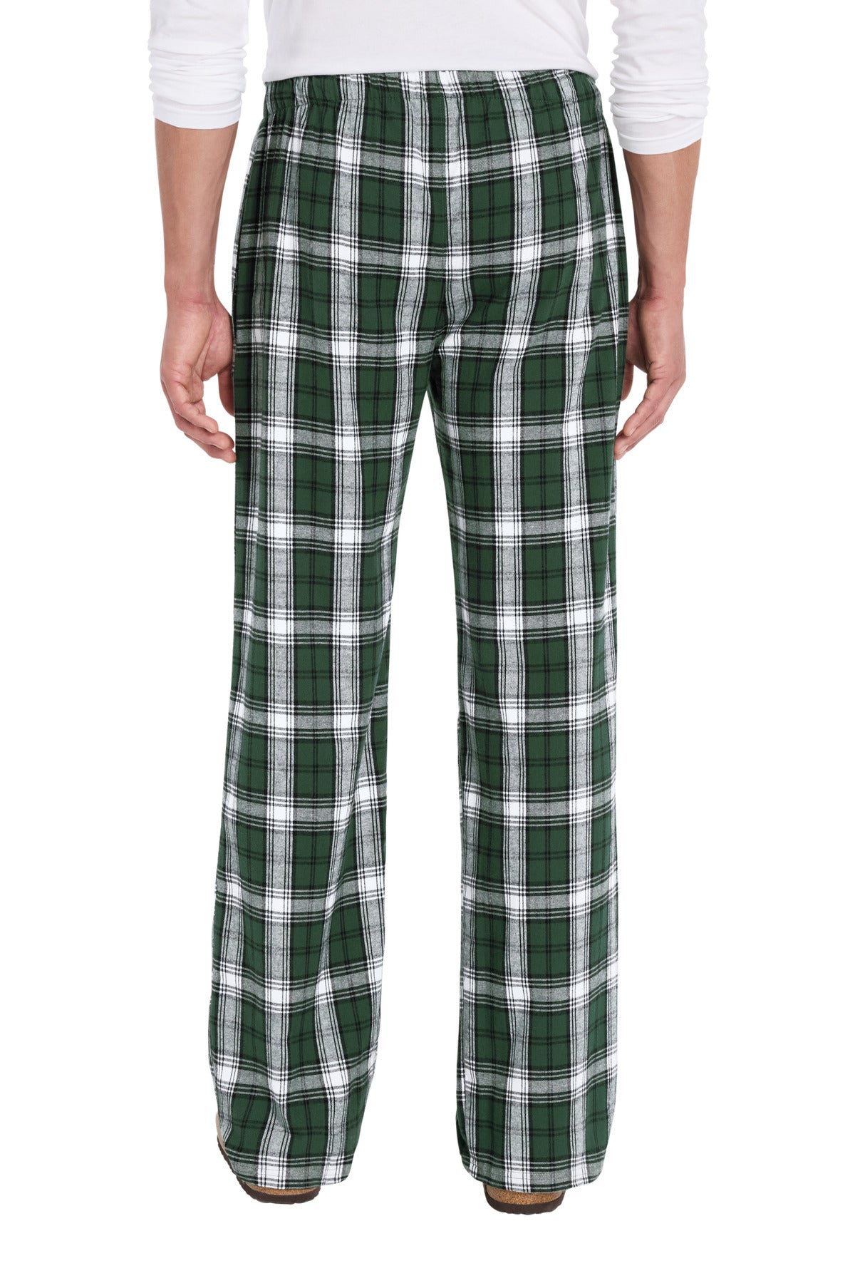 District Flannel Pocket Pant - Dark Green Tartan Plaid - back