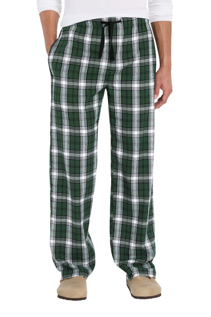 District Flannel Pocket Pant - Dark Green Tartan Plaid - front