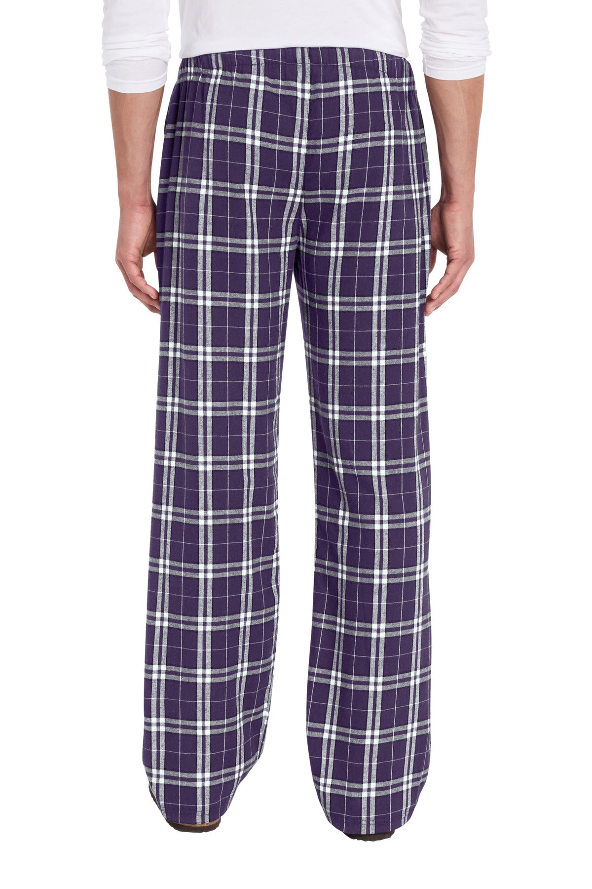 District Flannel Pocket Pant - Purple/ White - back