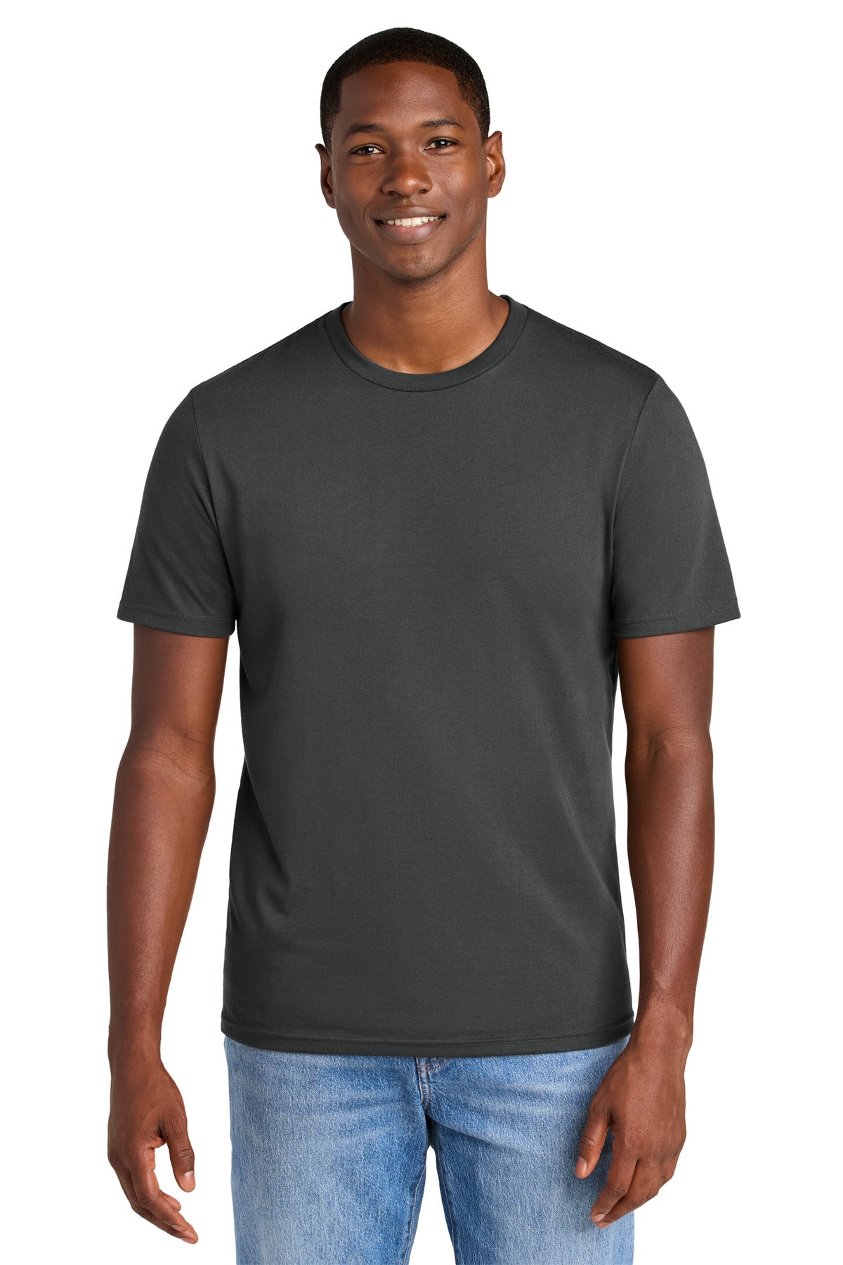 District Perfect Weight CVC Tee - Charcoal - front