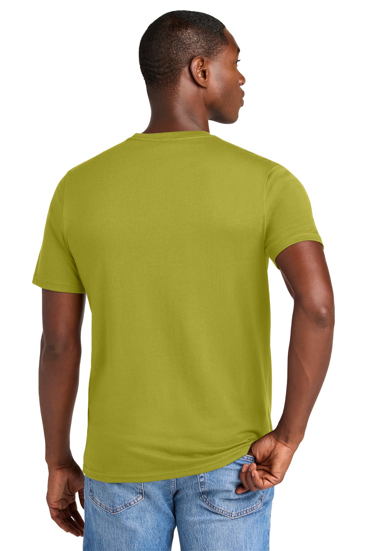 District Perfect Weight CVC Tee - Golden Cypress Green - back