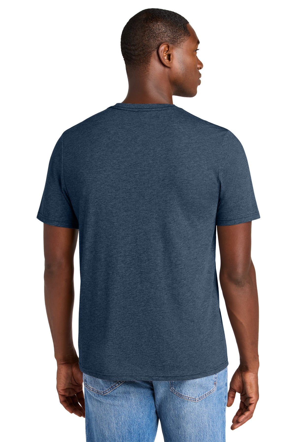 District Perfect Weight CVC Tee - Heathered Navy - back