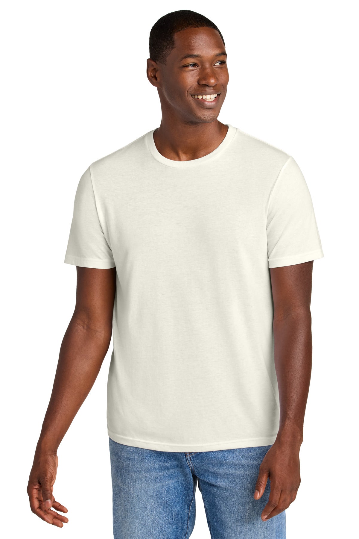 District Perfect Weight CVC Tee - White Onyx - front
