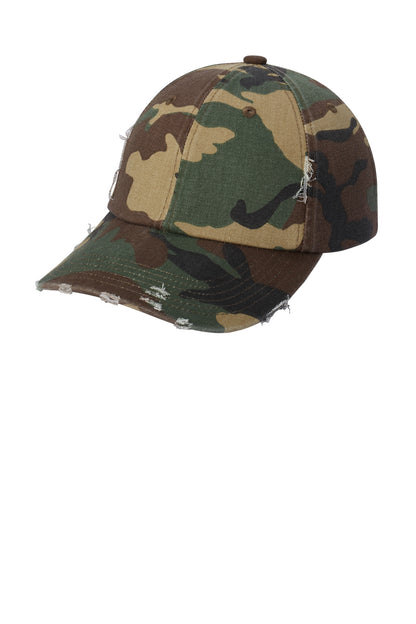 District Distressed Cap - Military Camo - front