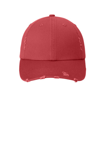 District Distressed Cap - Dashing Red - flat front