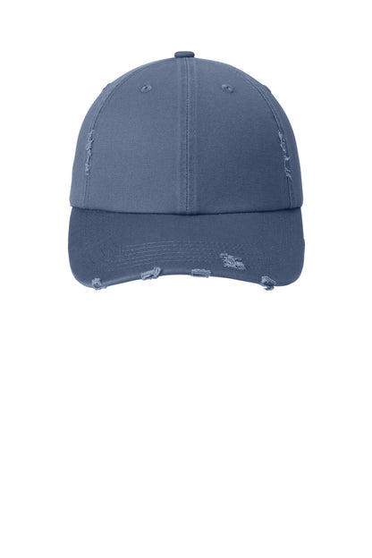District Distressed Cap - Scotland Blue - flat front