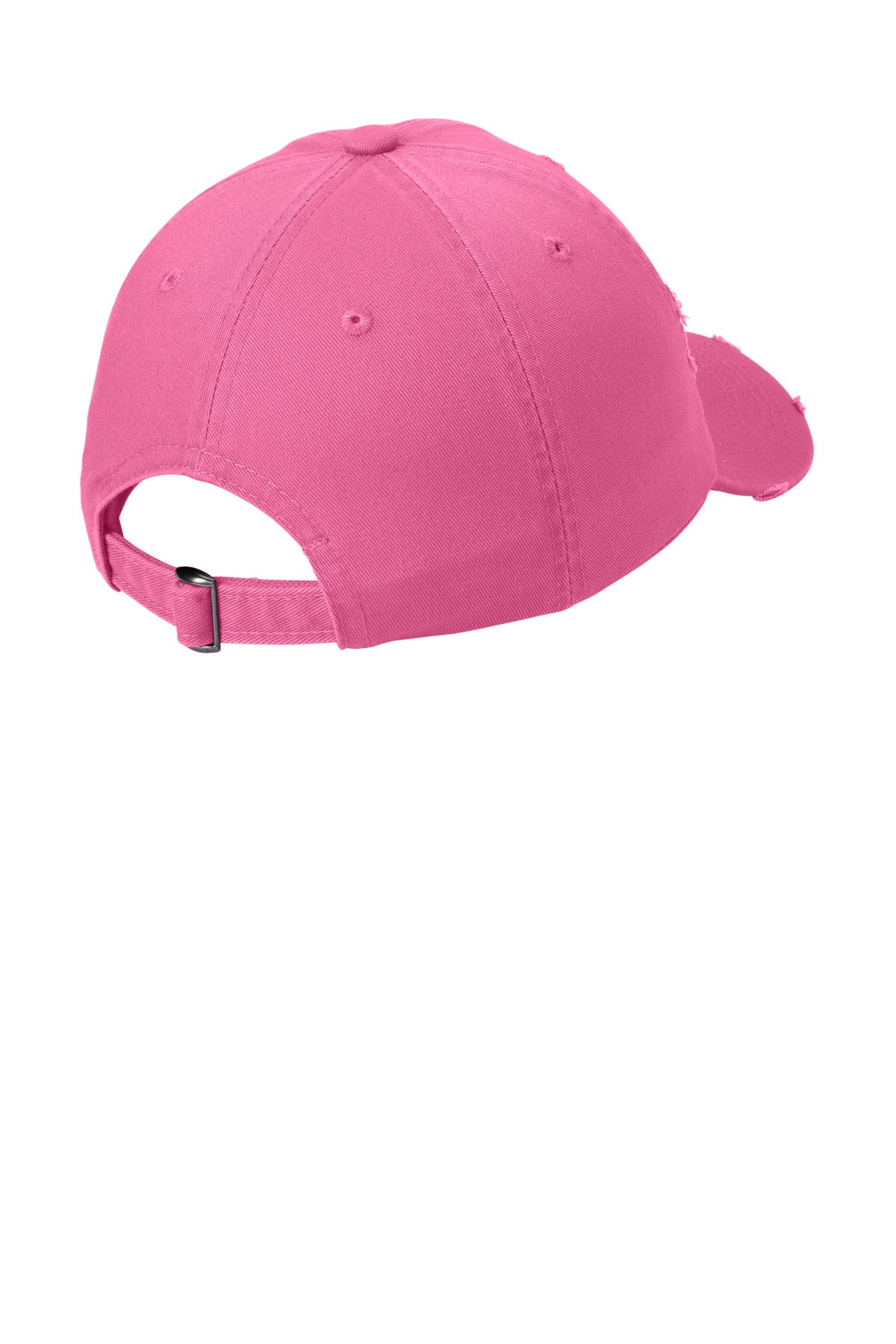 District Distressed Cap - True Pink - flat back