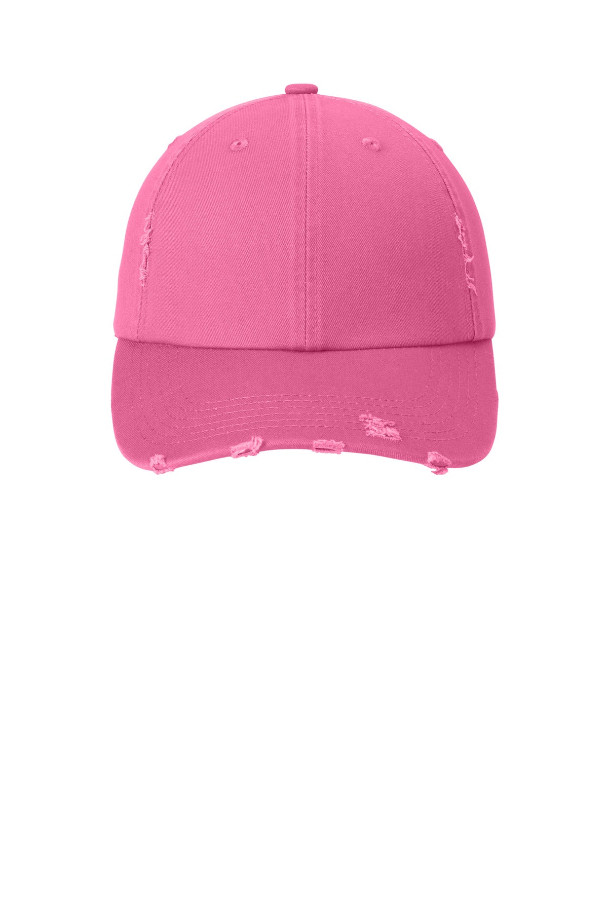 District Distressed Cap - True Pink - flat front