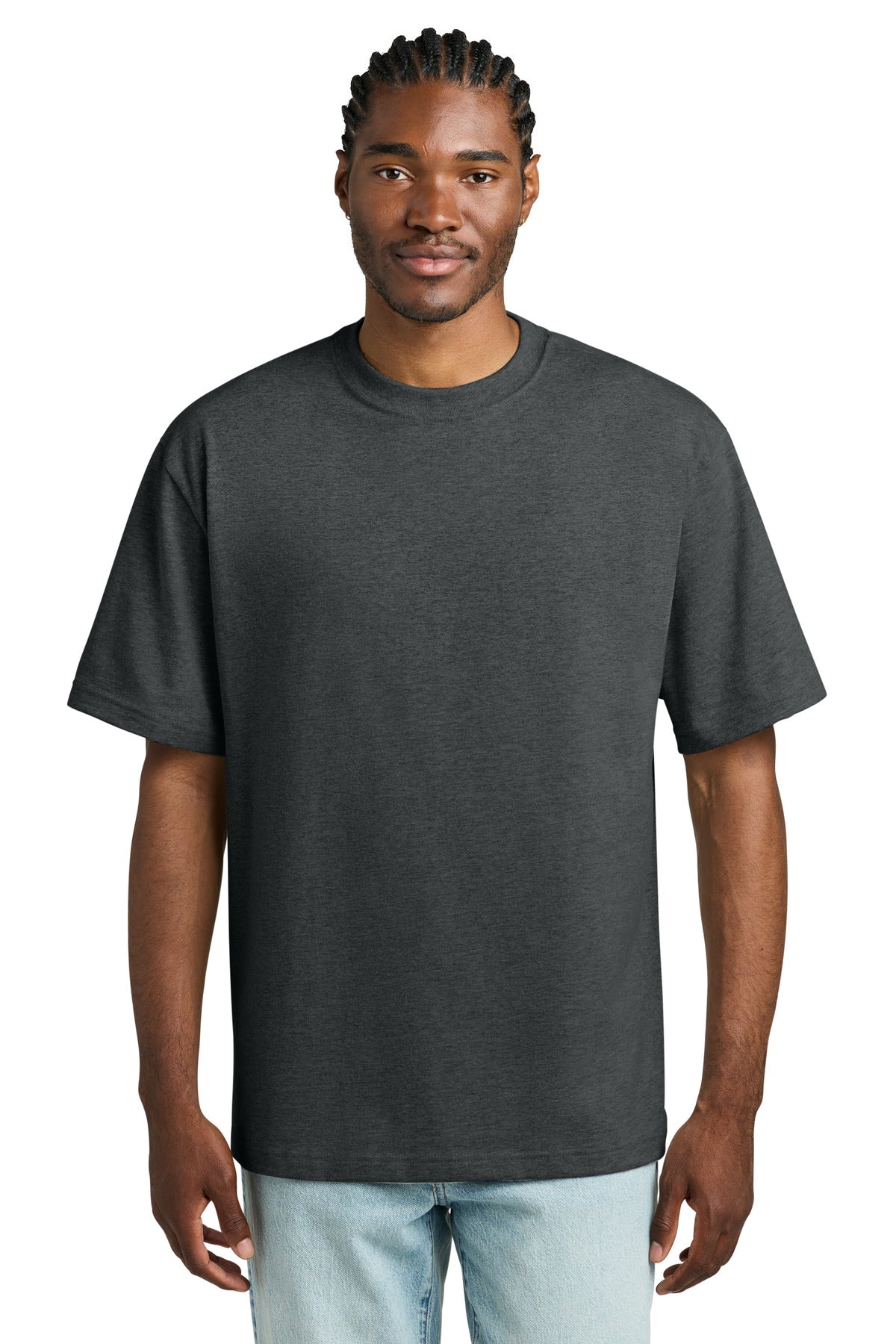 District Heavyweight Very Important Tee - Heathered Charcoal - front