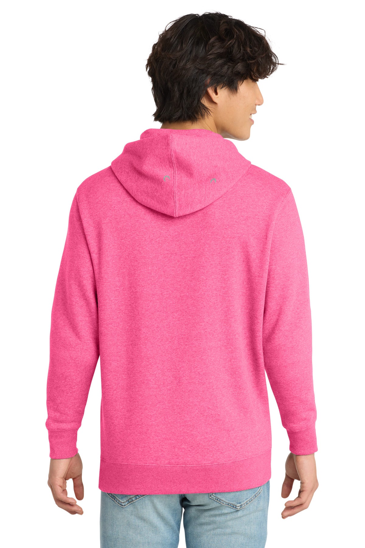 District V.I.T. Fleece Hoodie - Awareness Pink Heather - back