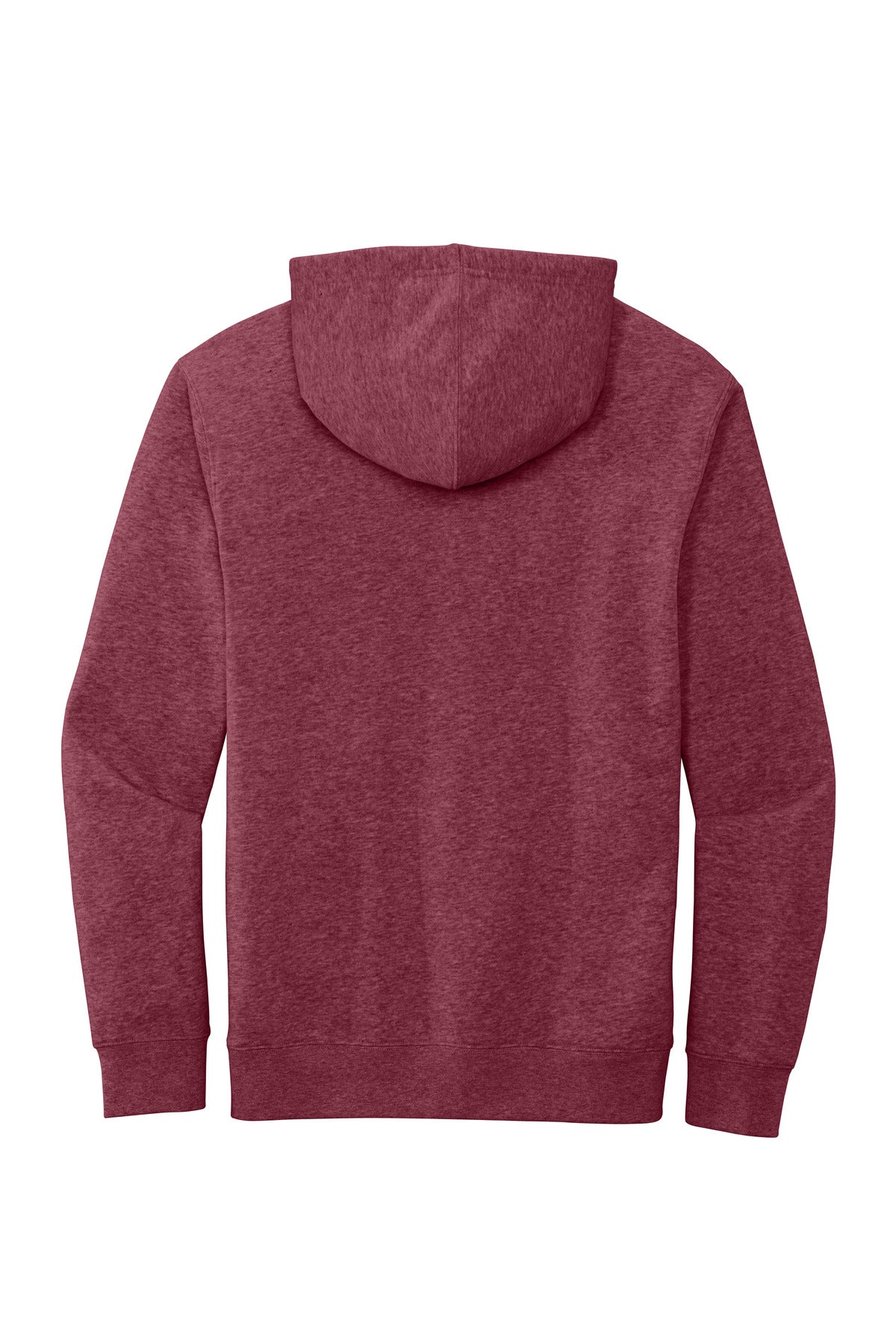 District V.I.T. Fleece Hoodie - Heathered Cardinal - flat back