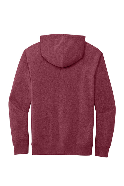 District V.I.T. Fleece Hoodie - Heathered Cardinal - flat back