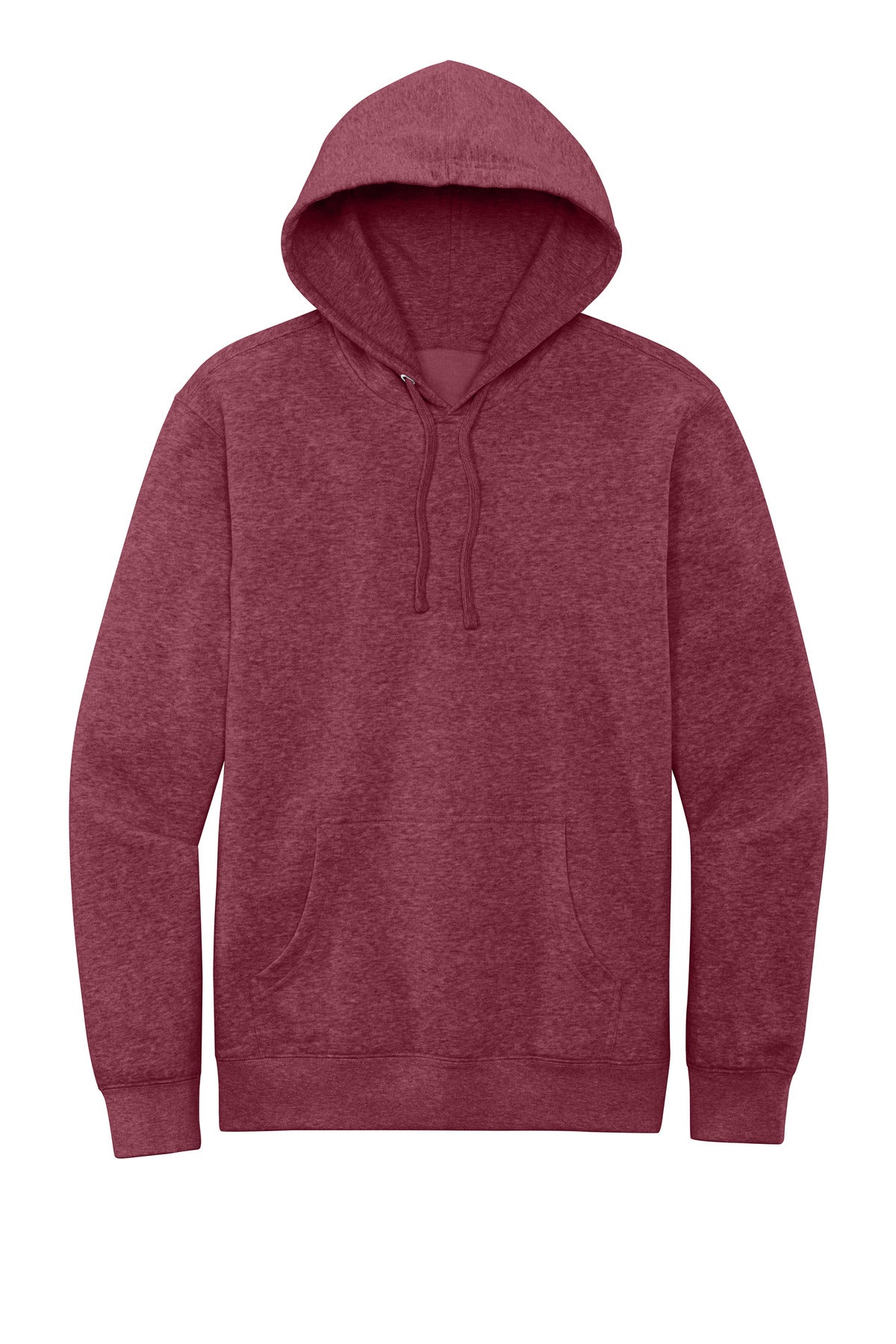 District V.I.T. Fleece Hoodie - Heathered Cardinal - flat front