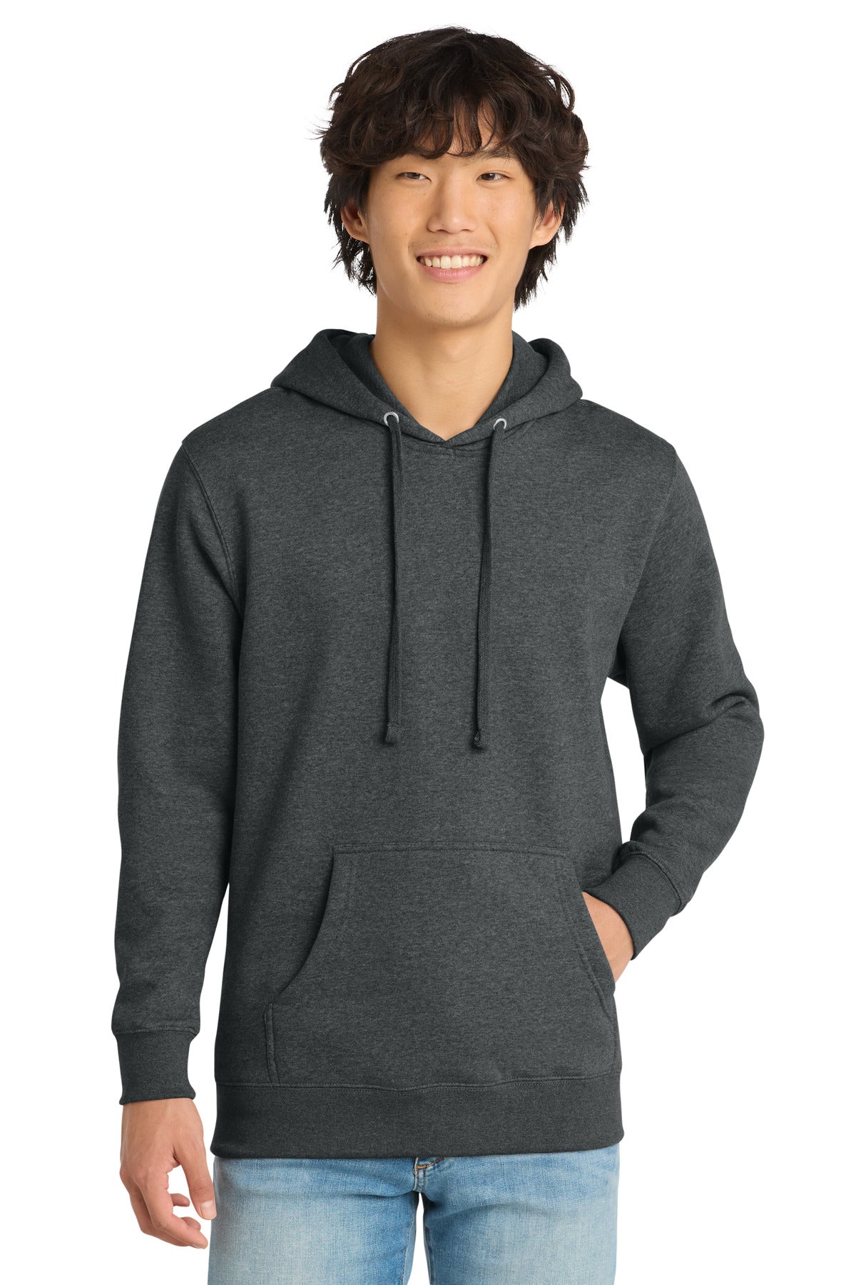 District V.I.T. Fleece Hoodie - Heathered Charcoal - front