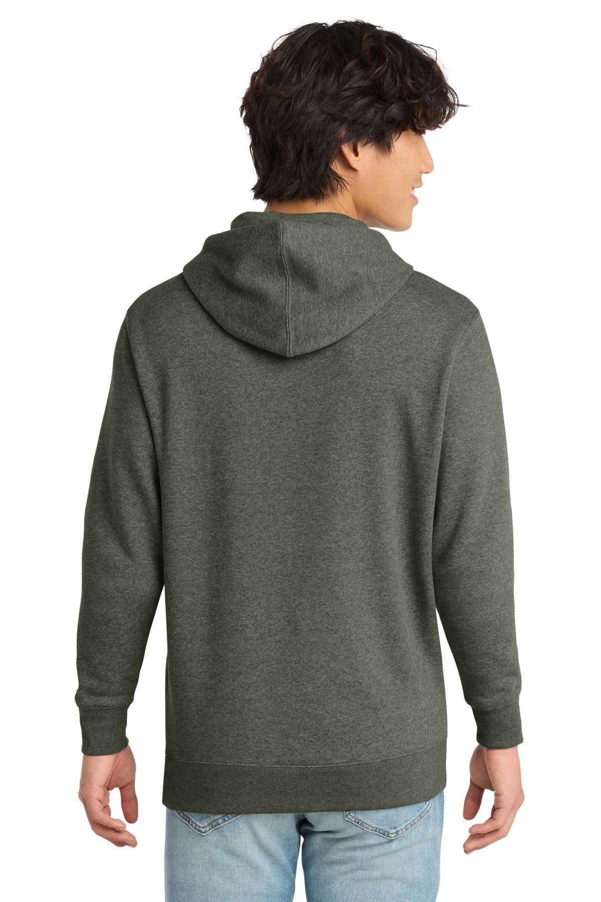 District V.I.T. Fleece Hoodie - Heathered Olive - back