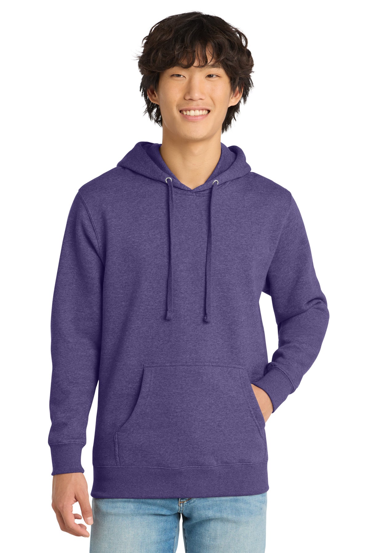 District V.I.T. Fleece Hoodie - Heathered Purple - front