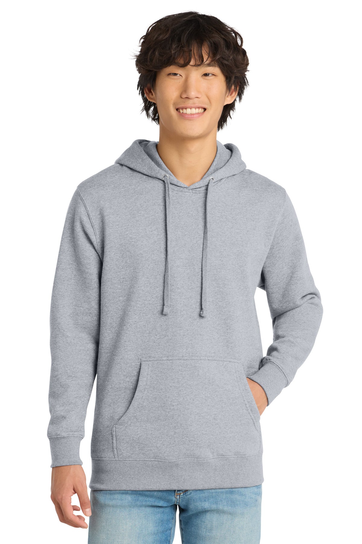 District V.I.T. Fleece Hoodie - Light Heather Grey - front