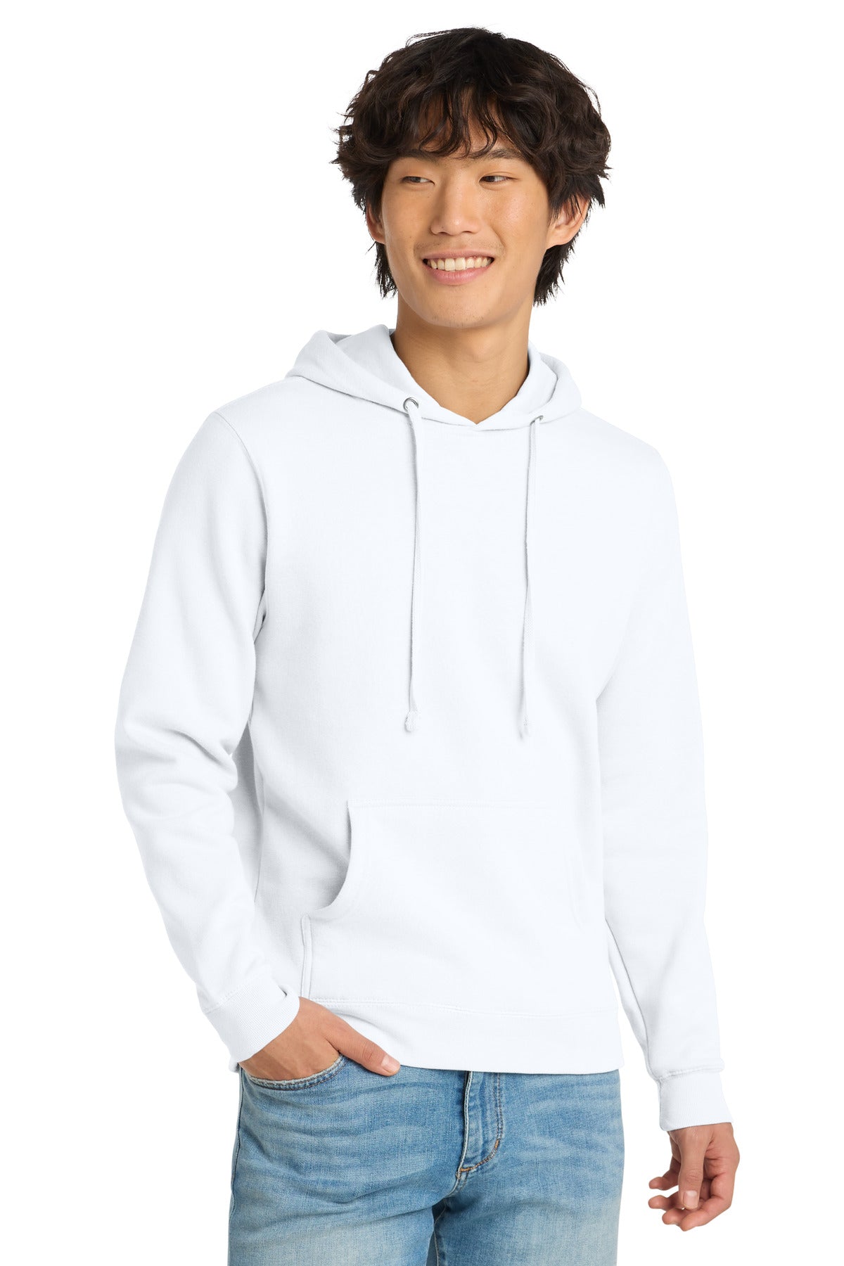 District V.I.T. Fleece Hoodie - White - front