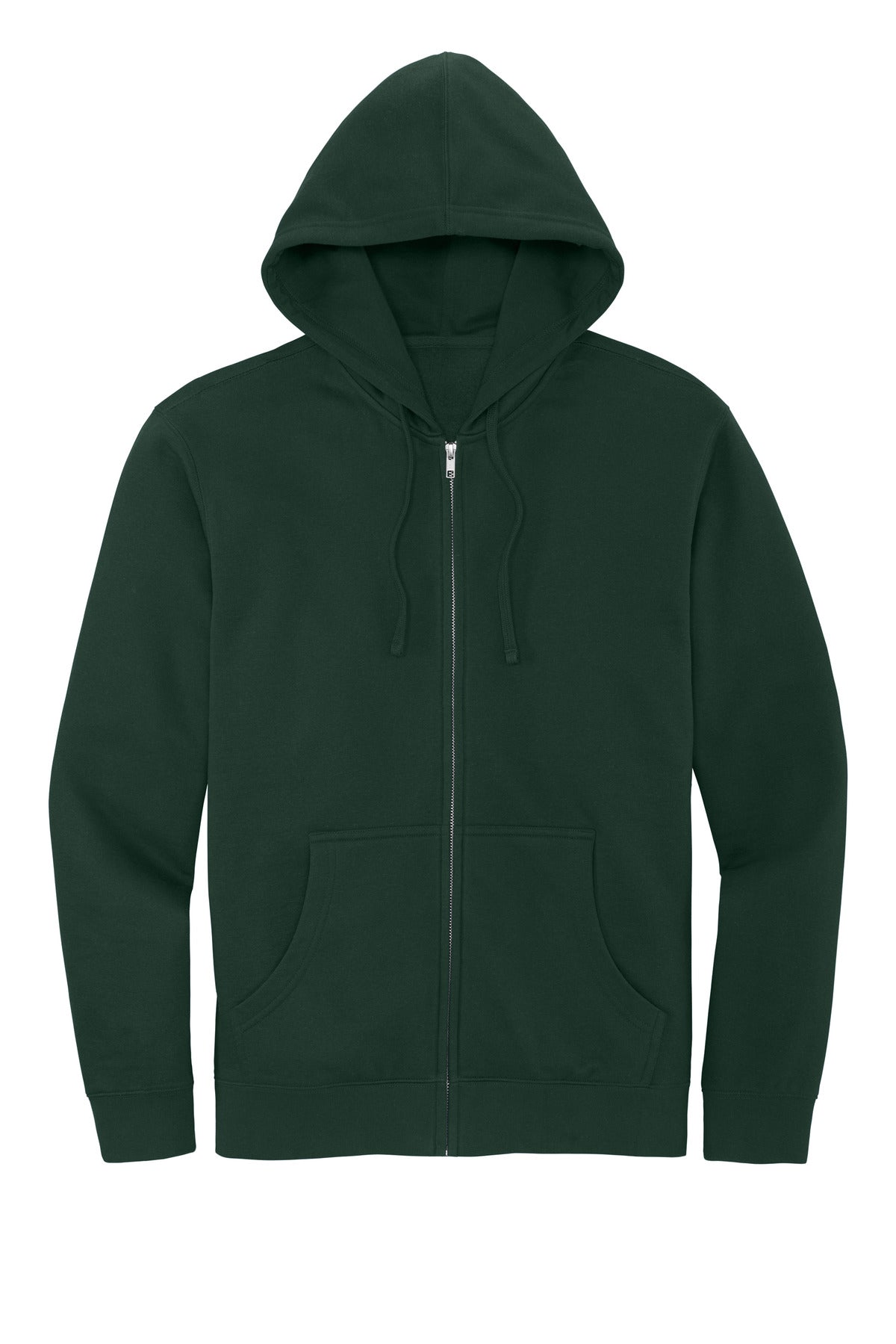 District V.I.T. Fleece Full-Zip Hoodie - Forest Green - flat front