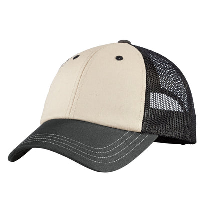 District Tri-Tone Mesh Back Cap - Sandstone/ Charcoal/ Black - front