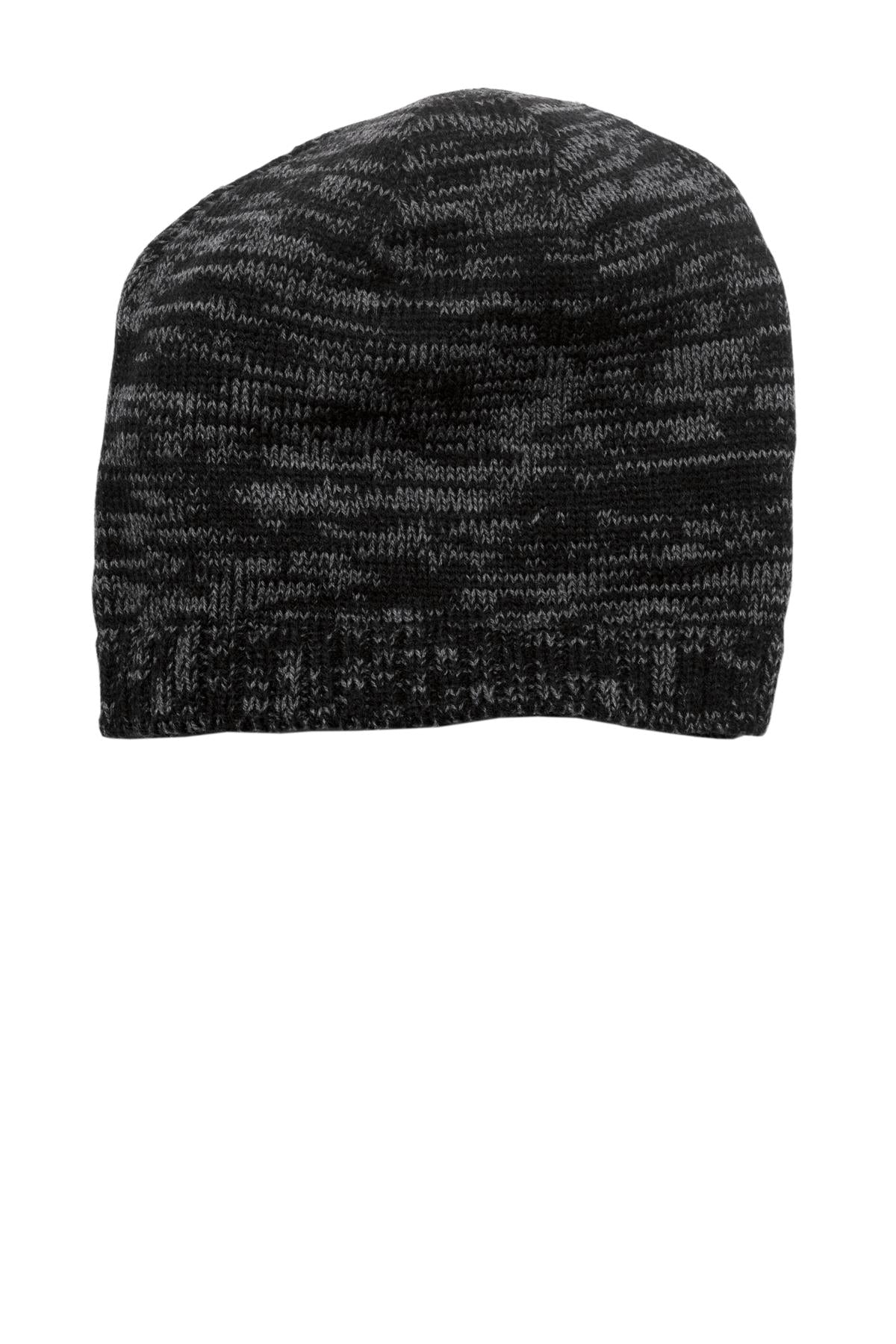 District Spaced-Dyed Beanie - Black/ Charcoal - front