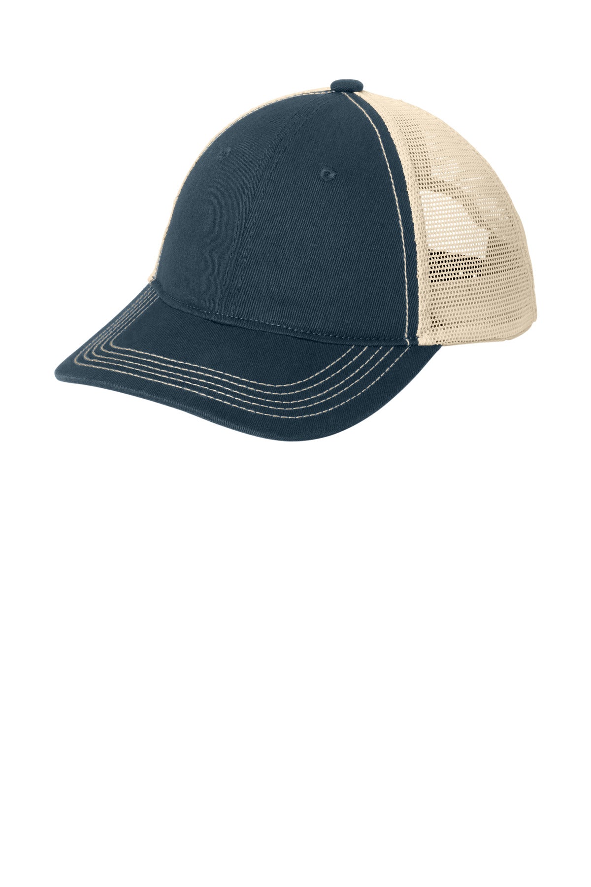 District Super Soft Mesh Back Cap - New Navy/ Stone - front