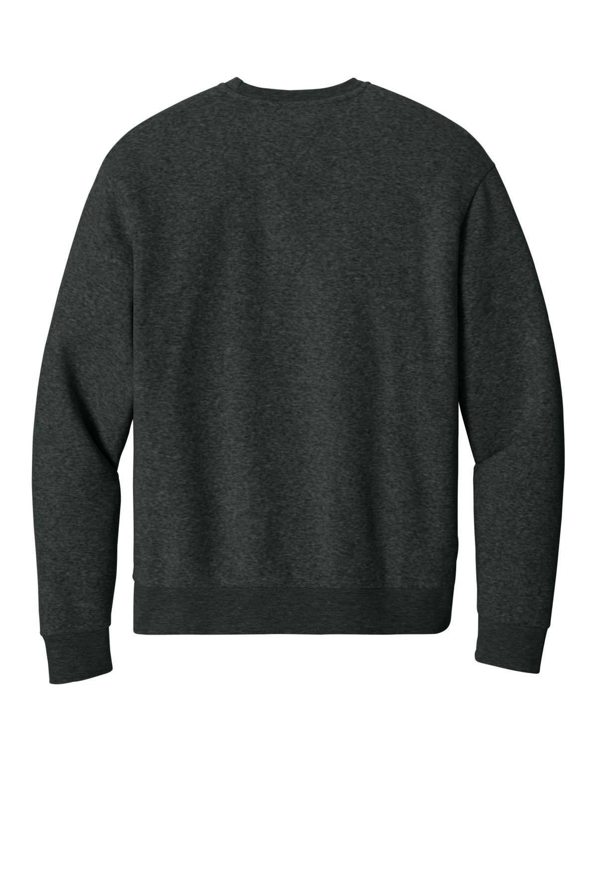 District MelloFleece Crew - Heathered Charcoal - flat back