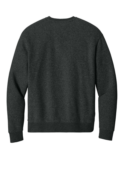 District MelloFleece Crew - Heathered Charcoal - flat back