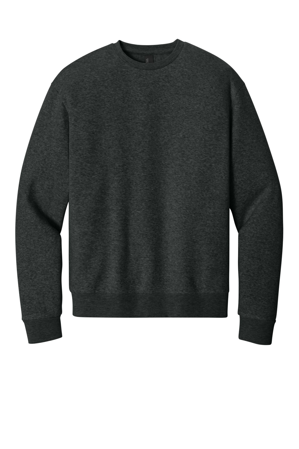 District MelloFleece Crew - Heathered Charcoal - flat front