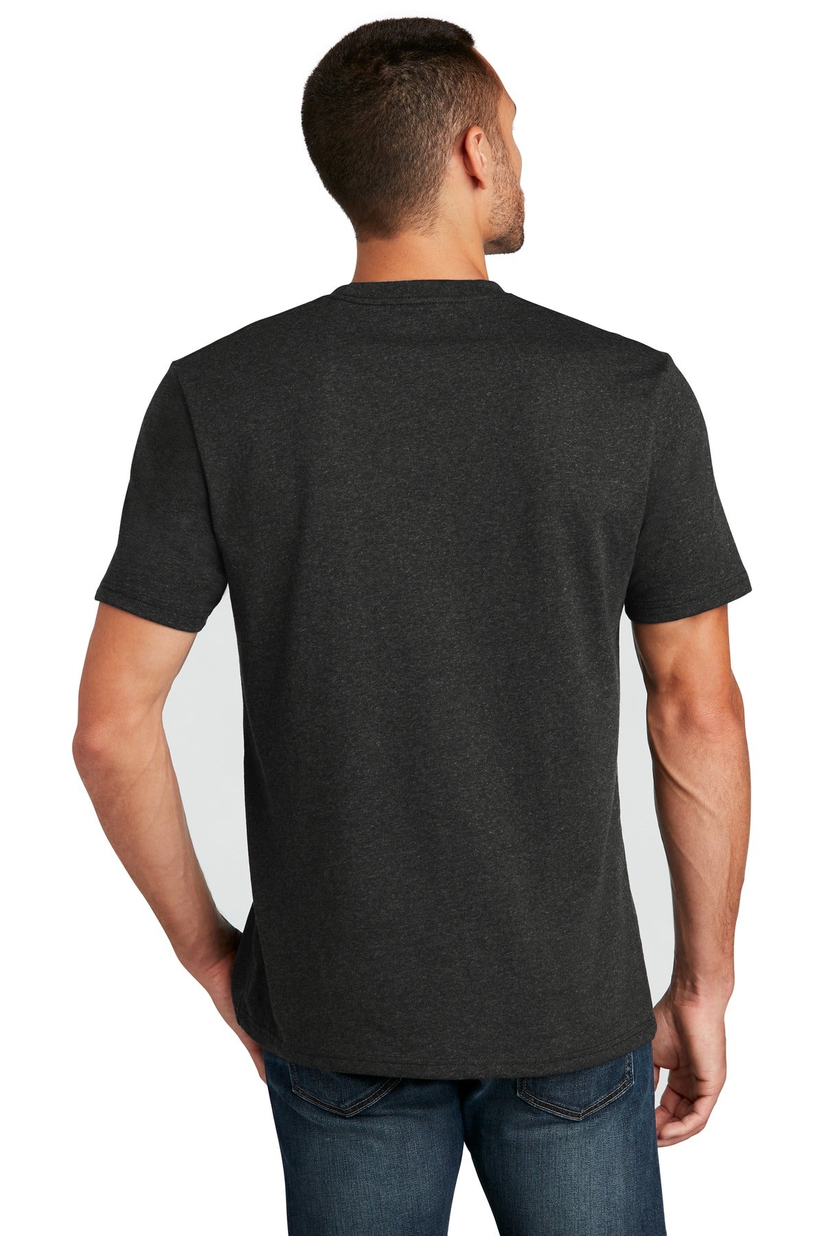 District Re-Tee - Charcoal Heather - back