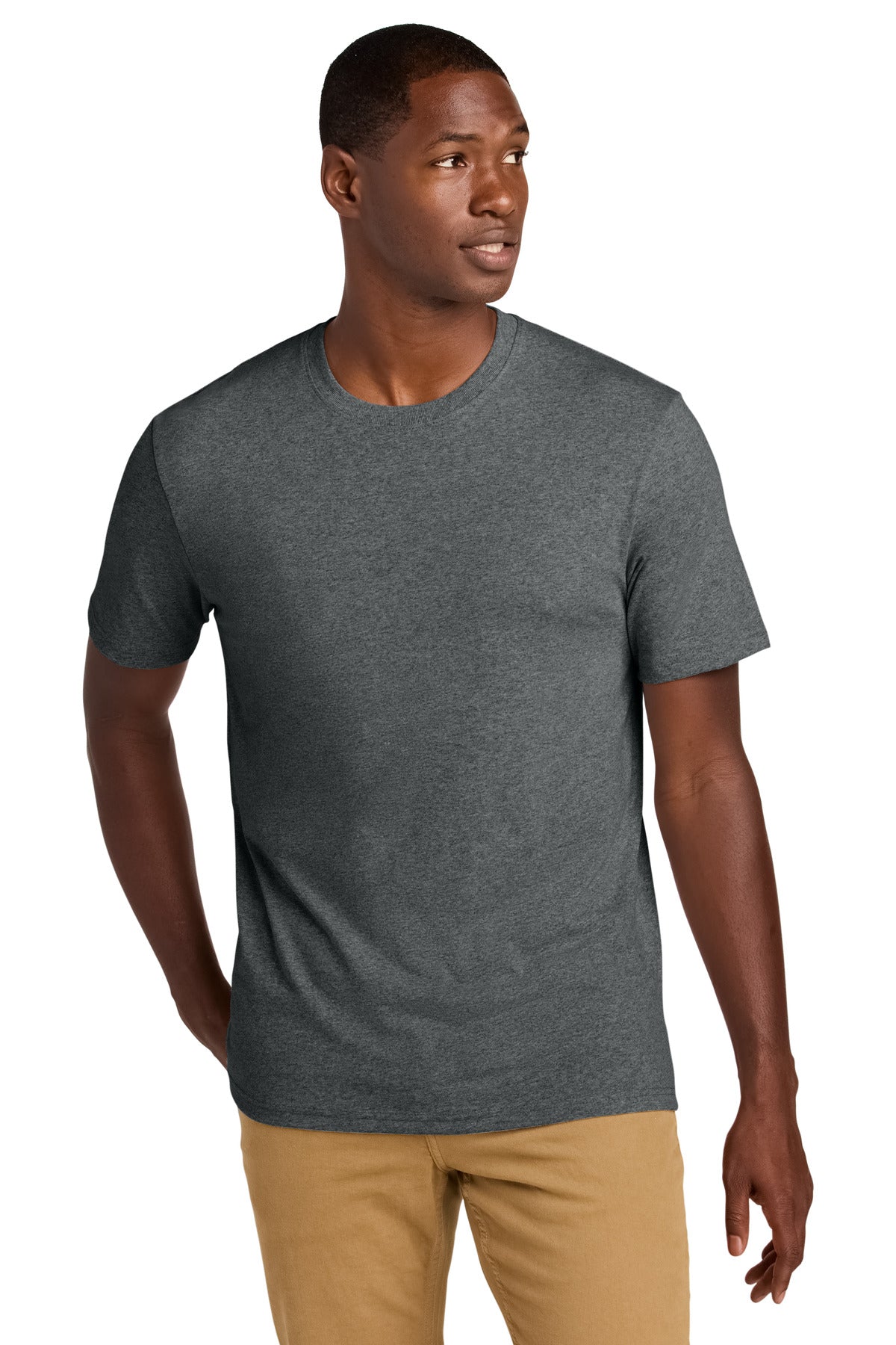 District Re-Tee - Deep Grey Heather - front