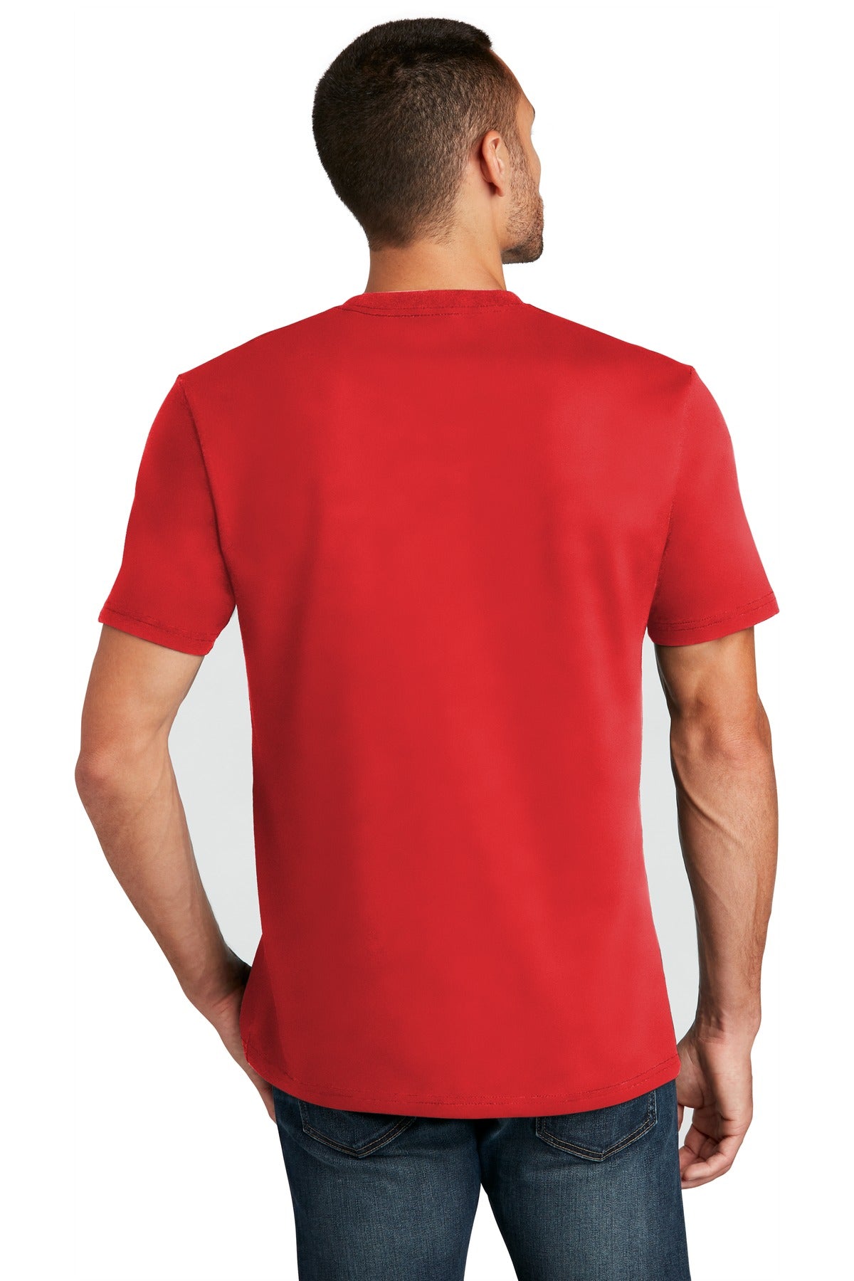 District Re-Tee - Ruby Red - back