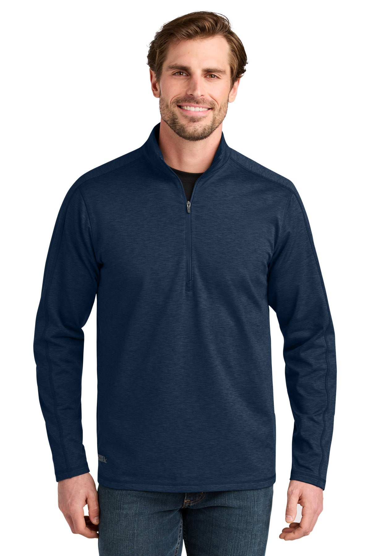 Eddie Bauer Adventurer 1/4-Zip - River Blue Navy Heather - front