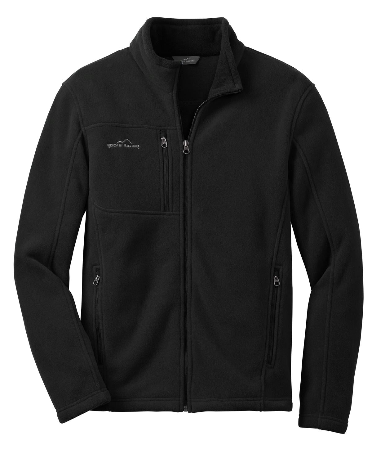 Eddie Bauer Full-Zip Fleece Jacket - Black - flat front
