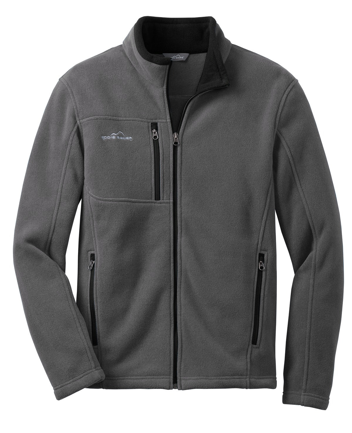 Eddie Bauer Full-Zip Fleece Jacket - Grey Steel - flat front