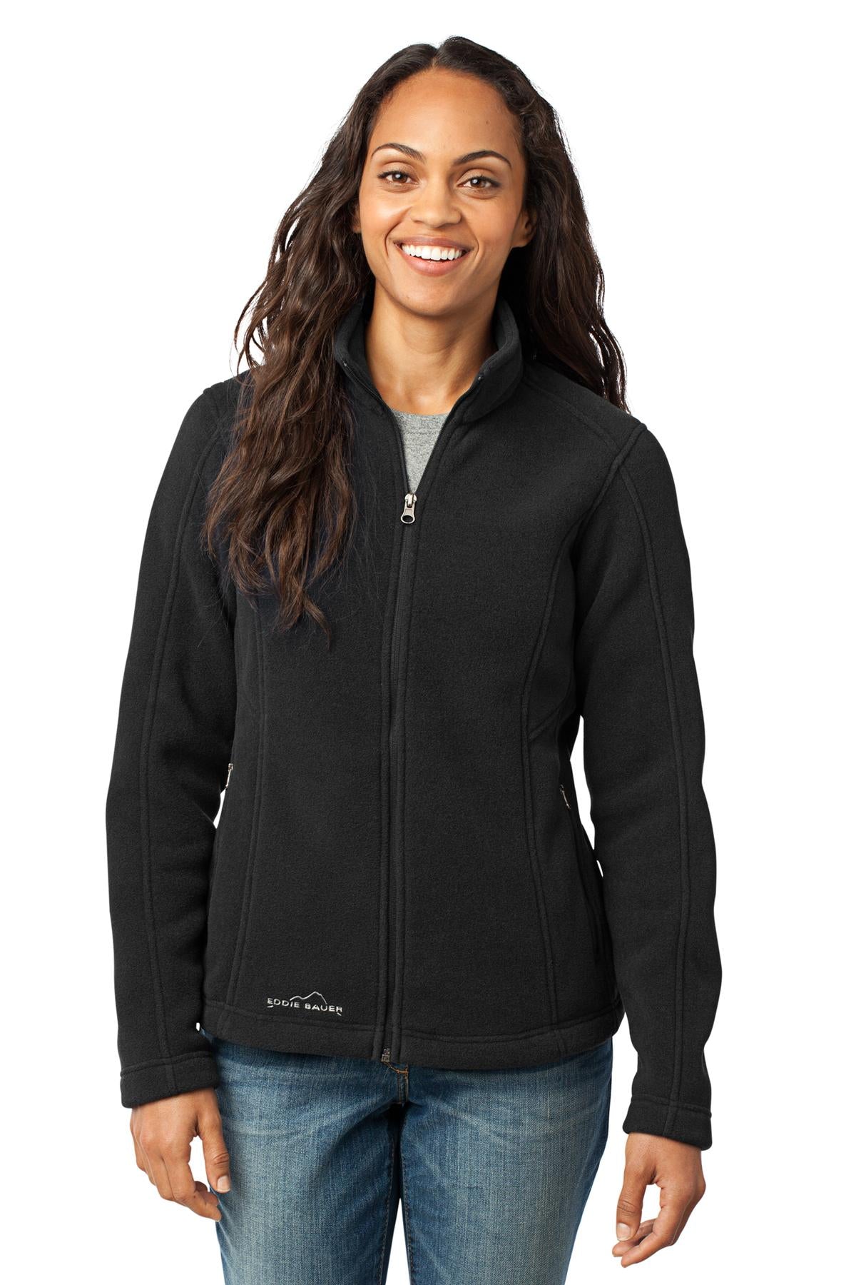 Eddie Bauer Women's Full-Zip Fleece Jacket - Black - front