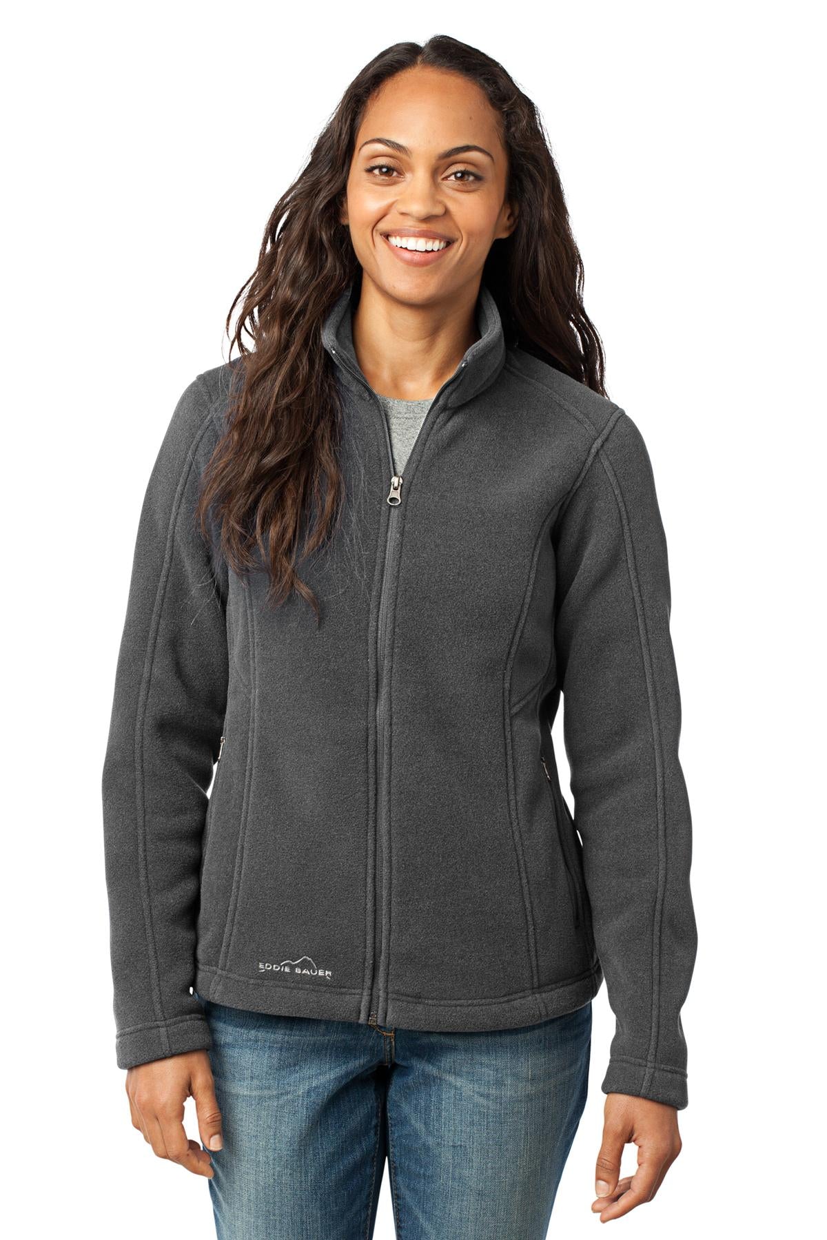 Eddie Bauer Women's Full-Zip Fleece Jacket - Grey Steel - front