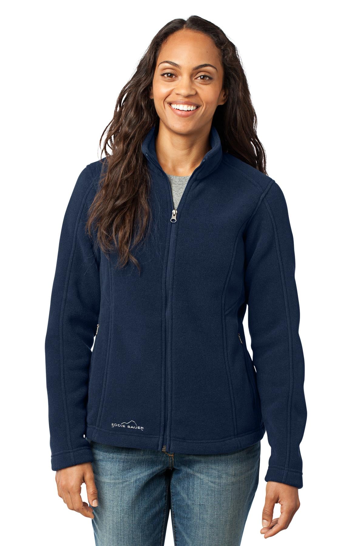 Eddie Bauer Women's Full-Zip Fleece Jacket - River Blue Navy - front