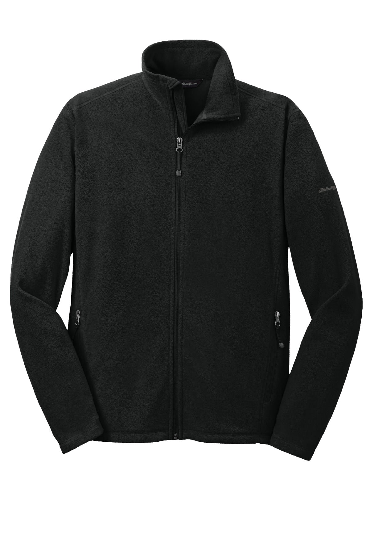 Eddie Bauer Full-Zip Microfleece Jacket - Black - flat front