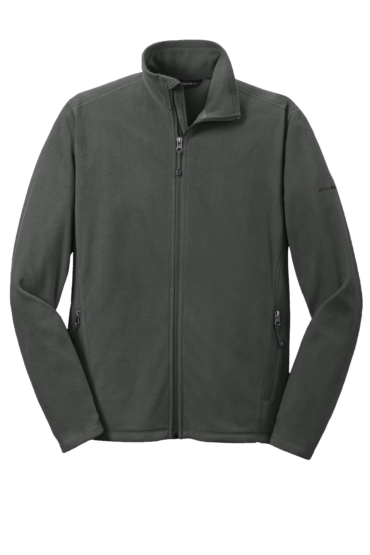 Eddie Bauer Full-Zip Microfleece Jacket - Grey Steel - flat front