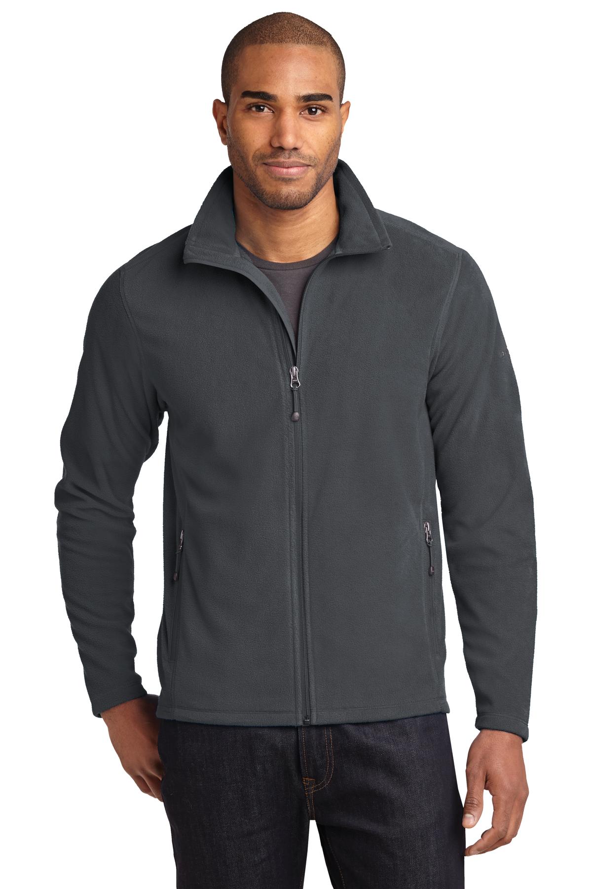 Eddie Bauer Full-Zip Microfleece Jacket - Grey Steel - front