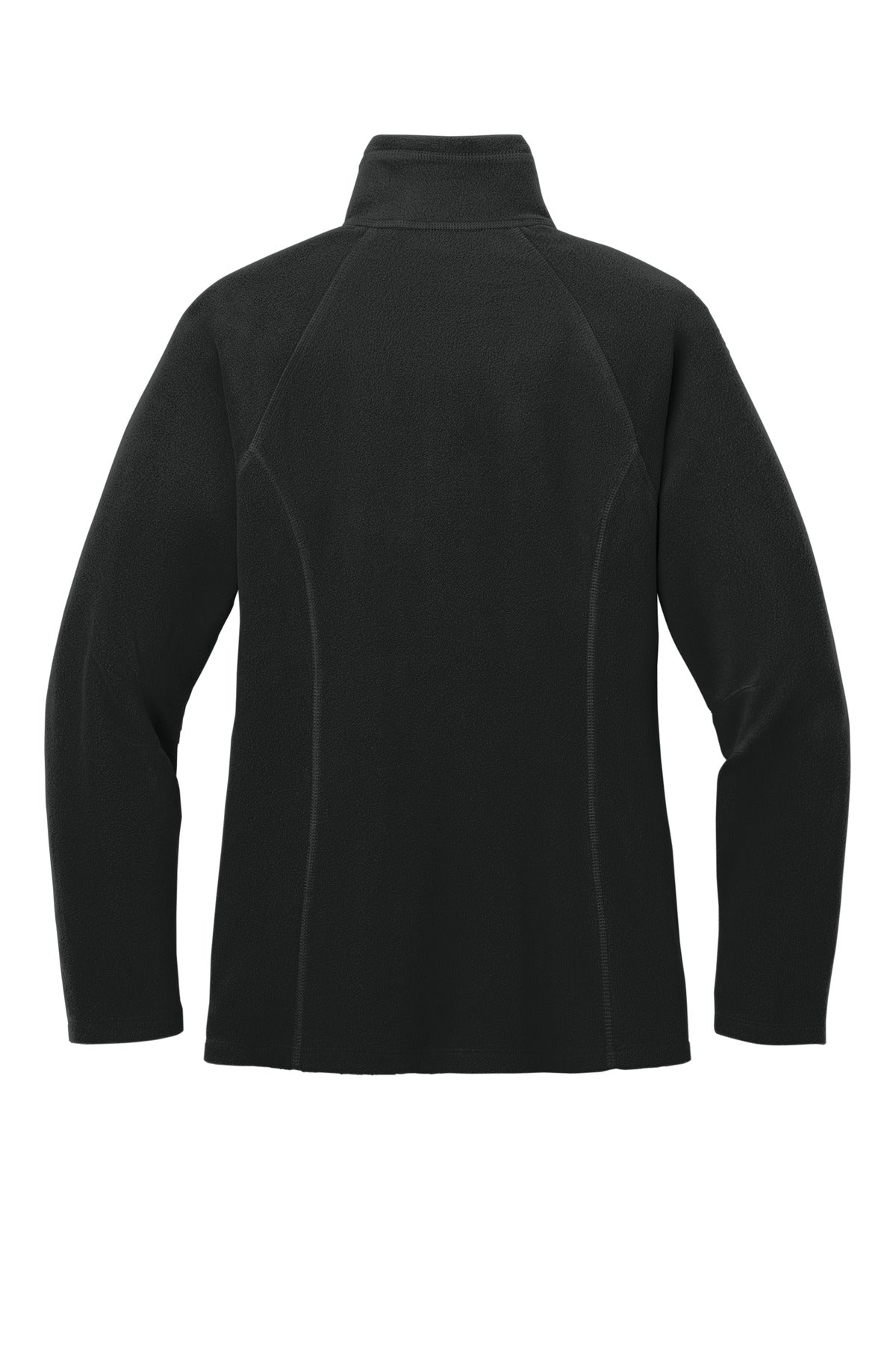 Eddie Bauer Women's Full-Zip Microfleece Jacket - Black - flat back