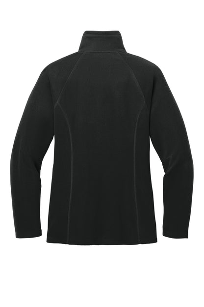 Eddie Bauer Women's Full-Zip Microfleece Jacket - Black - flat back