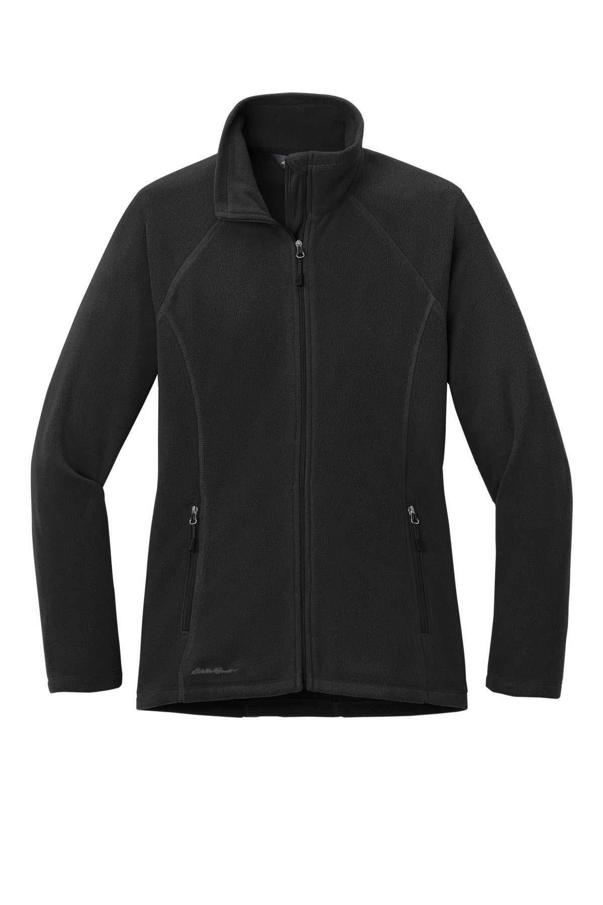 Eddie Bauer Women's Full-Zip Microfleece Jacket - Black - flat front