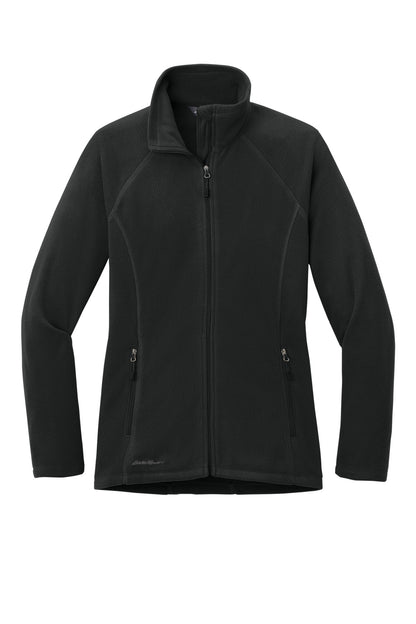 Eddie Bauer Women's Full-Zip Microfleece Jacket - Black - flat front